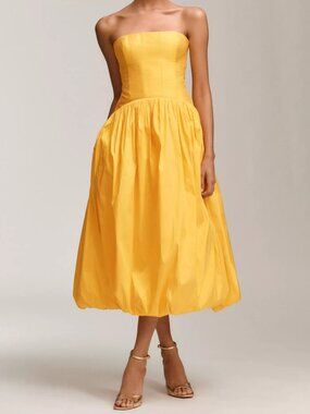 bhldn strapless corset fit & flare mini dress BHLDN Strapless Corset Fit & Flare Mini Dress